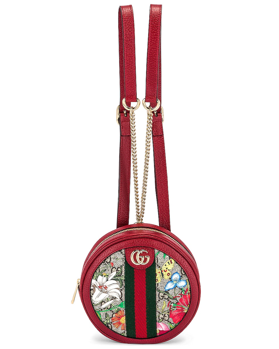 GUCCI Ophidia Supreme GG Flora Round Chain Backpack