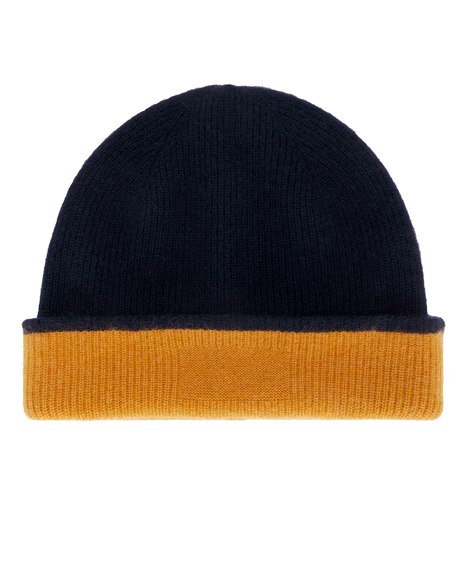 Image 1 of Guest In Residence The Inside Out! Cashmere Hat in Midnight & Sungold