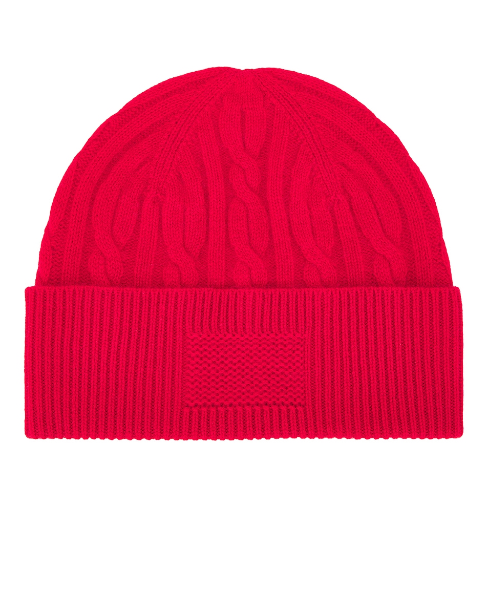 Image 1 of Guest In Residence Cable Beanie in True Red