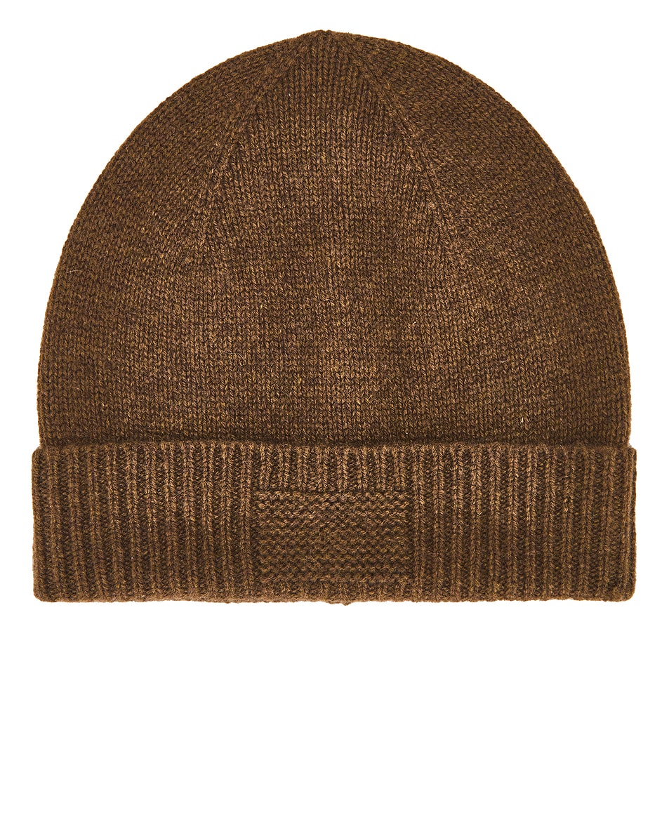 Image 1 of Guest In Residence Rib Cuff Beanie in Chestnut