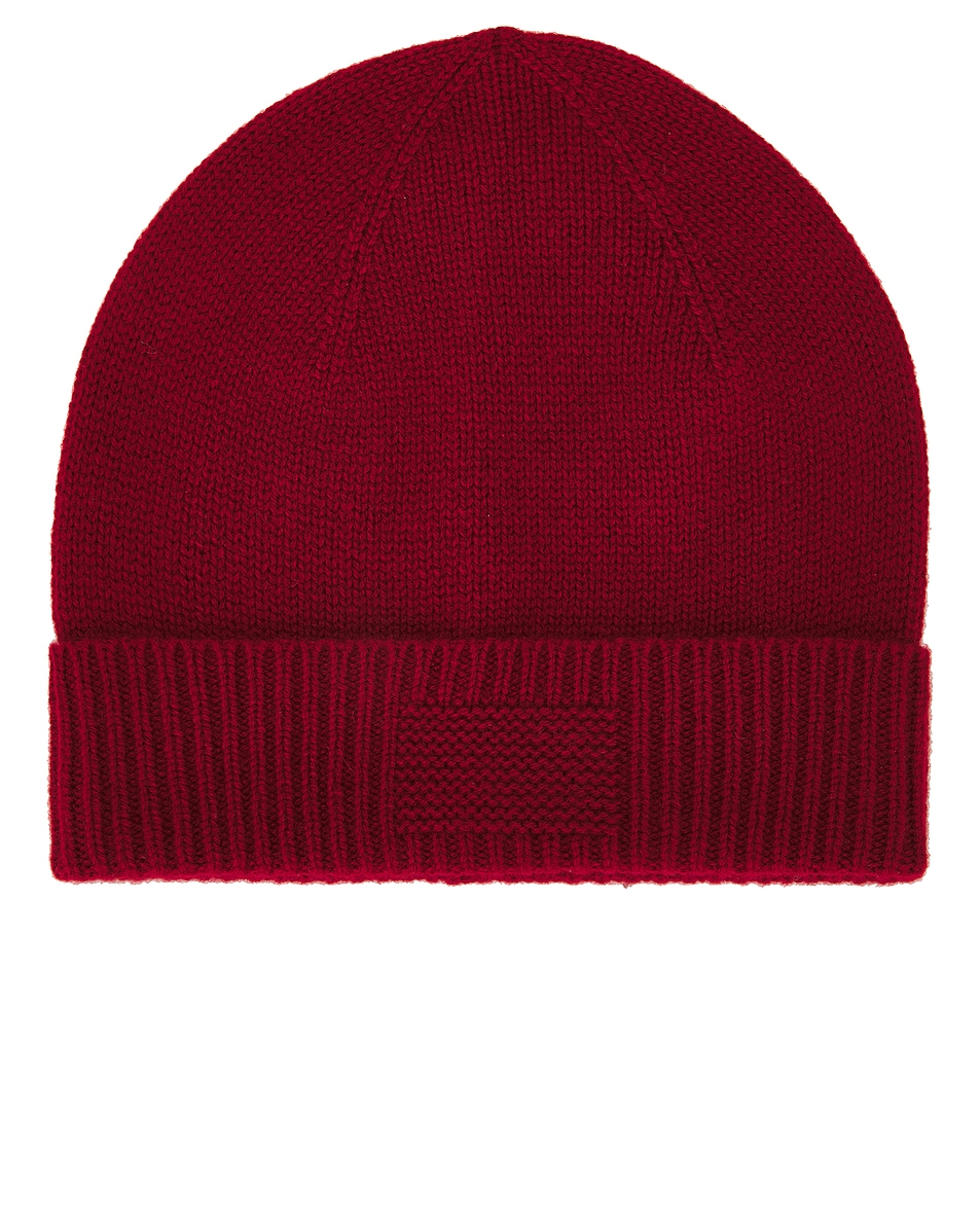 Image 1 of Guest In Residence Rib Cuff Beanie in Ruby