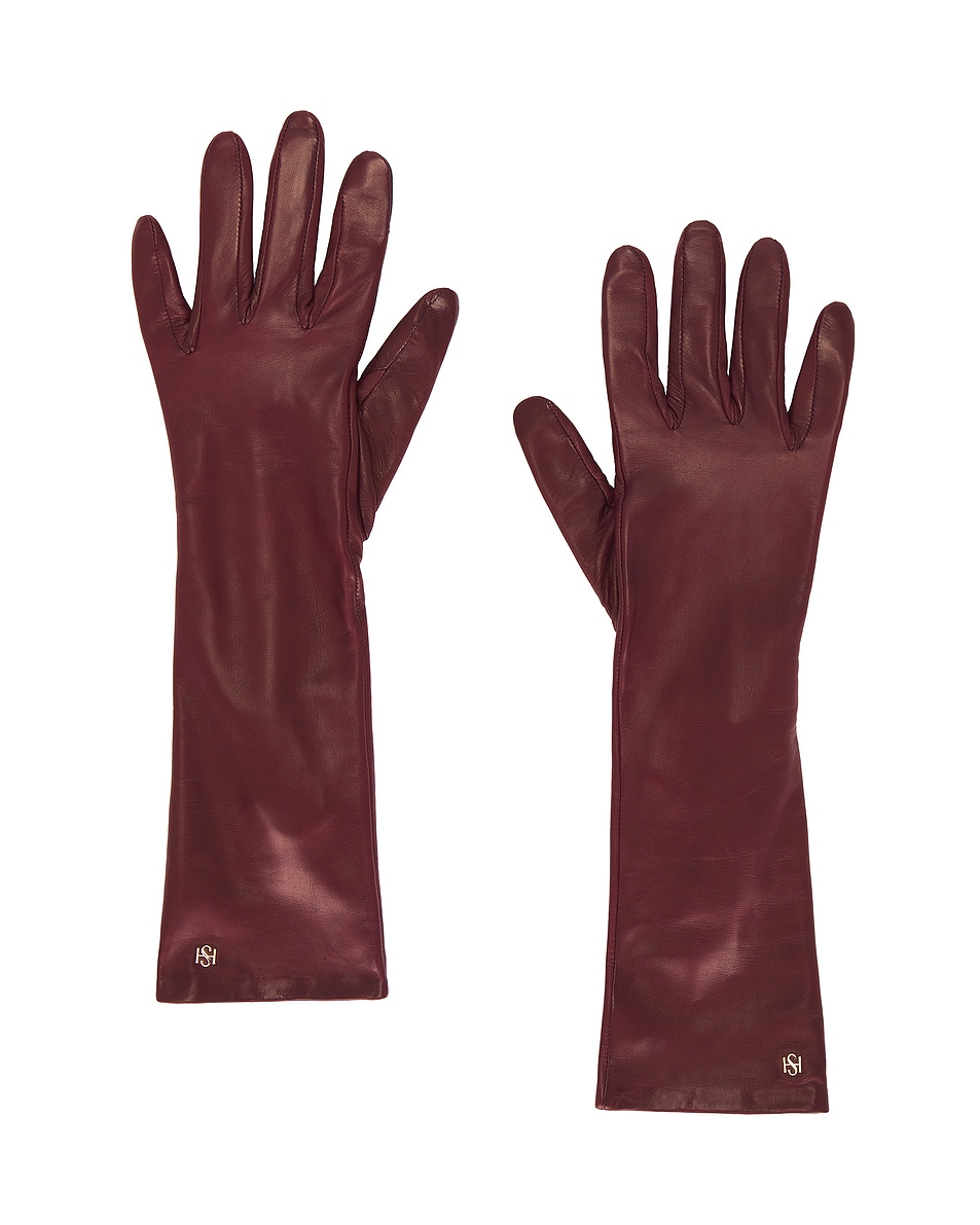 Image 1 of HANDSOME STOCKHOLM Essential Long Gloves in Vino