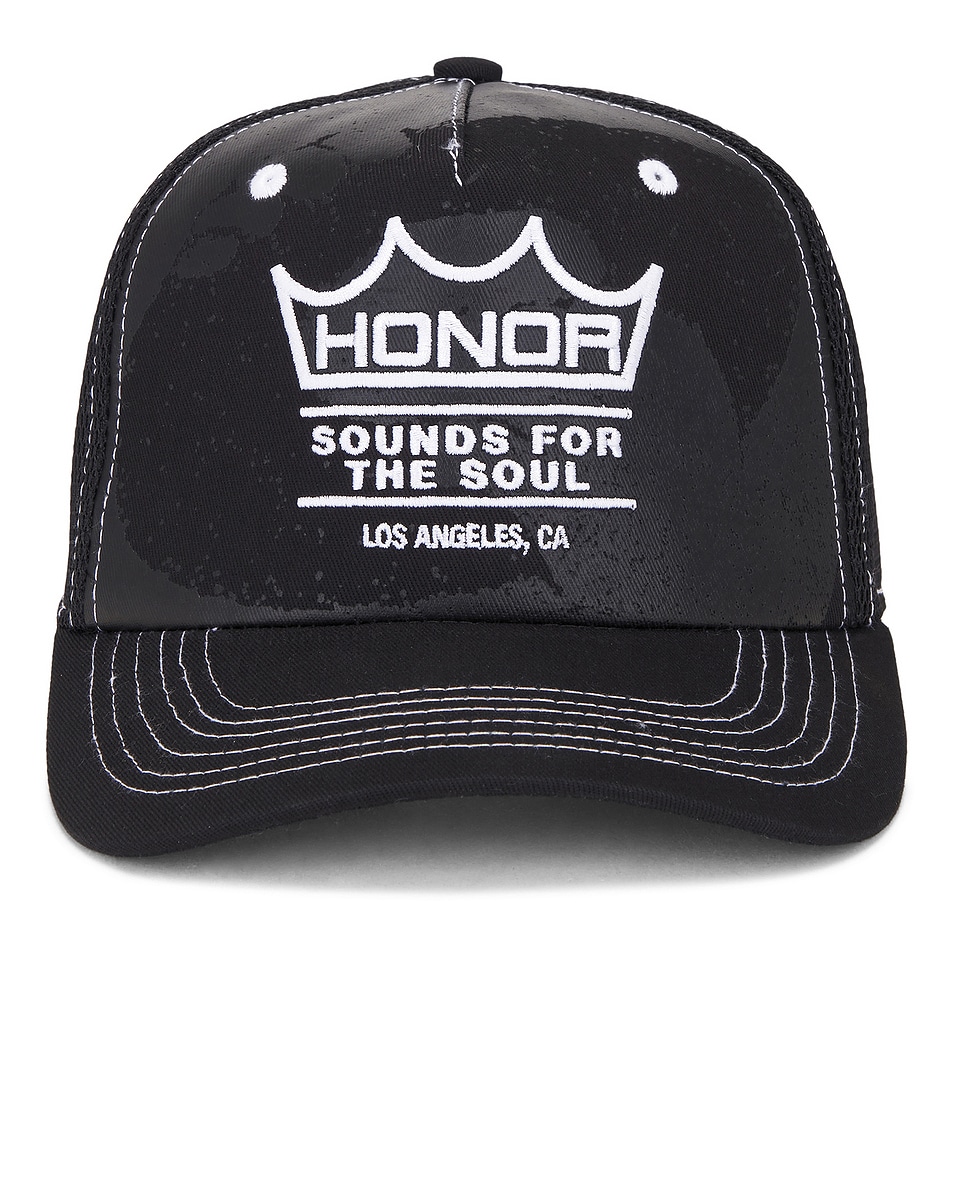 Image 1 of Honor The Gift Sounds For The Soul Trucker Hat in Black