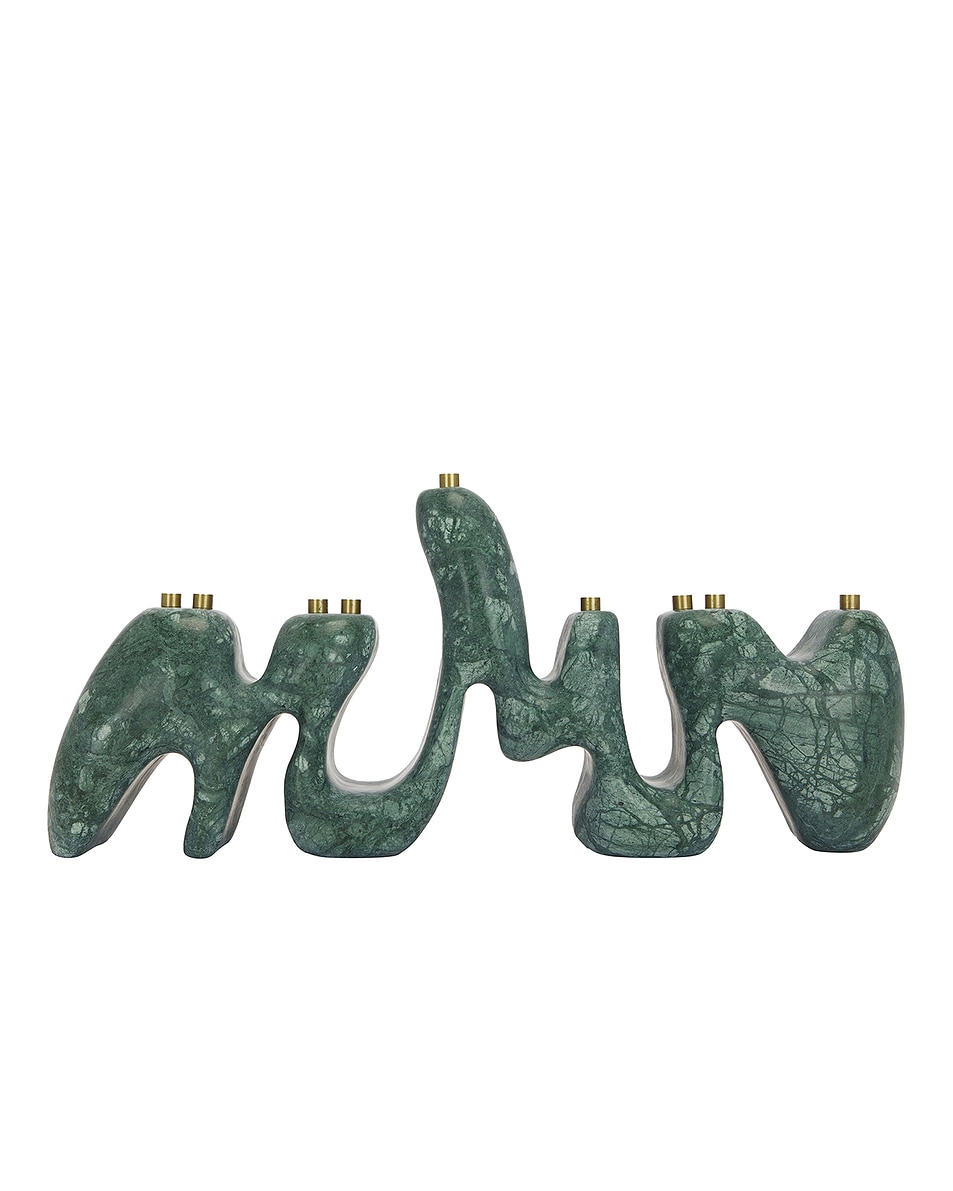 Image 1 of Hannah Polskin Solid Marble Menorah Sculpture in 