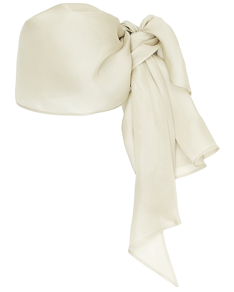 Image 1 of Helsa Silk Gazar Head Scarf in Stone
