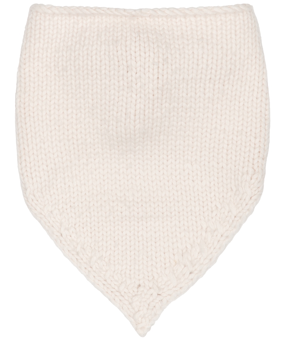 Image 1 of Helsa Kelcey Hand Knit Kerchief Scarf in Oat