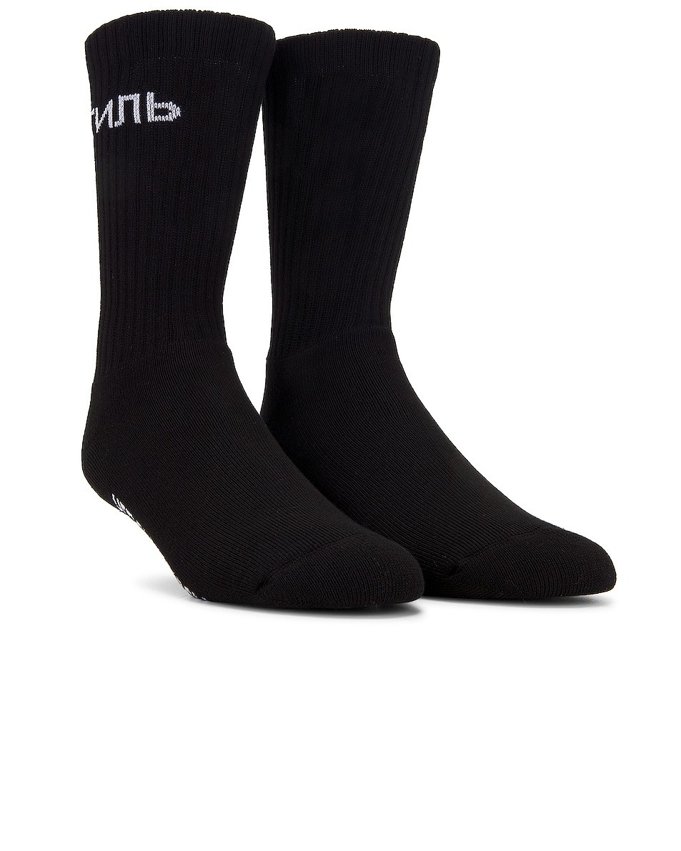 Image 1 of Heron Preston Ctnmb Long Socks in Black & White