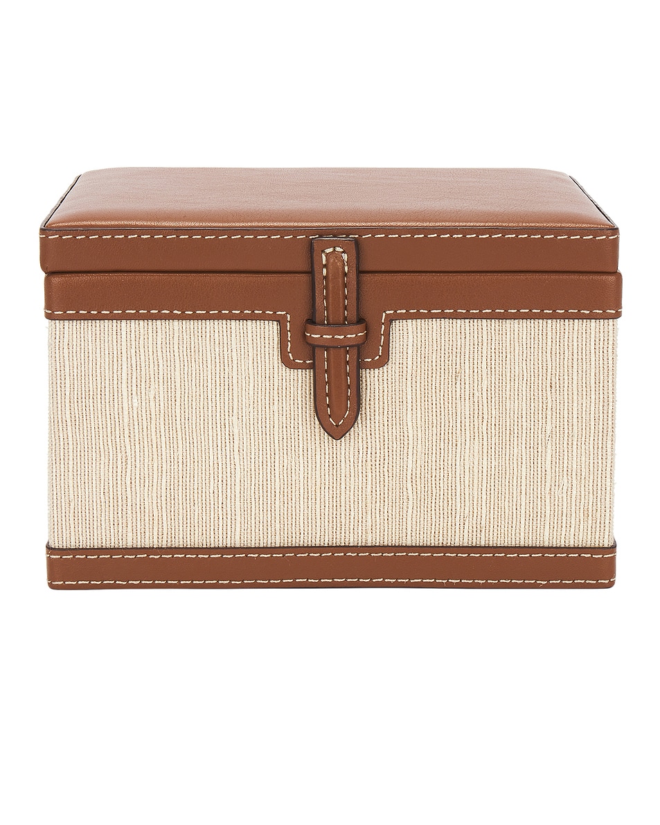 Image 1 of Hunting Season Small Trunk Box in Fique Natural & Cognac