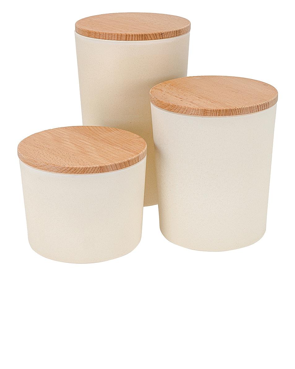 Image 1 of HAWKINS NEW YORK Essential Set of 3 Lidded Containers in Ivory