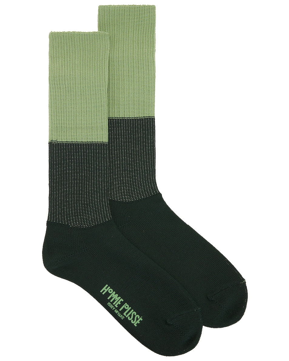 Image 1 of Homme Plisse Issey Miyake Two-Way Socks in Green