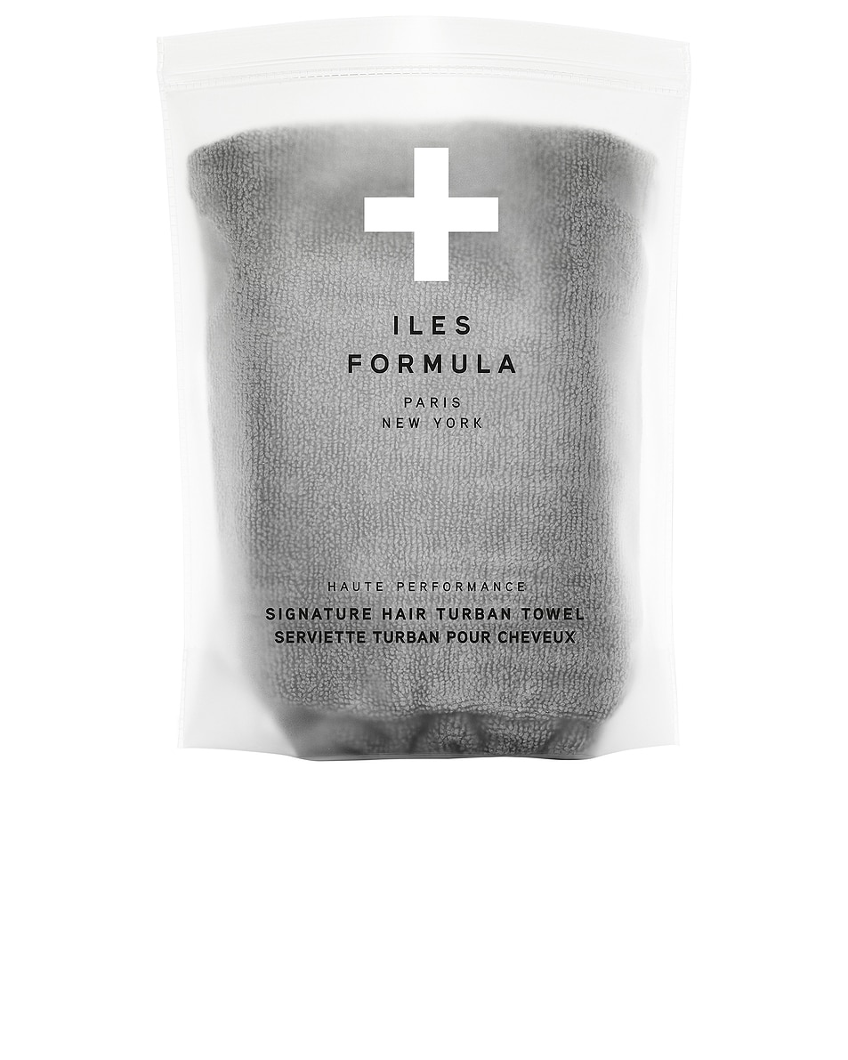Image 1 of Iles Formula Signature Hair Turban Towel in Grey