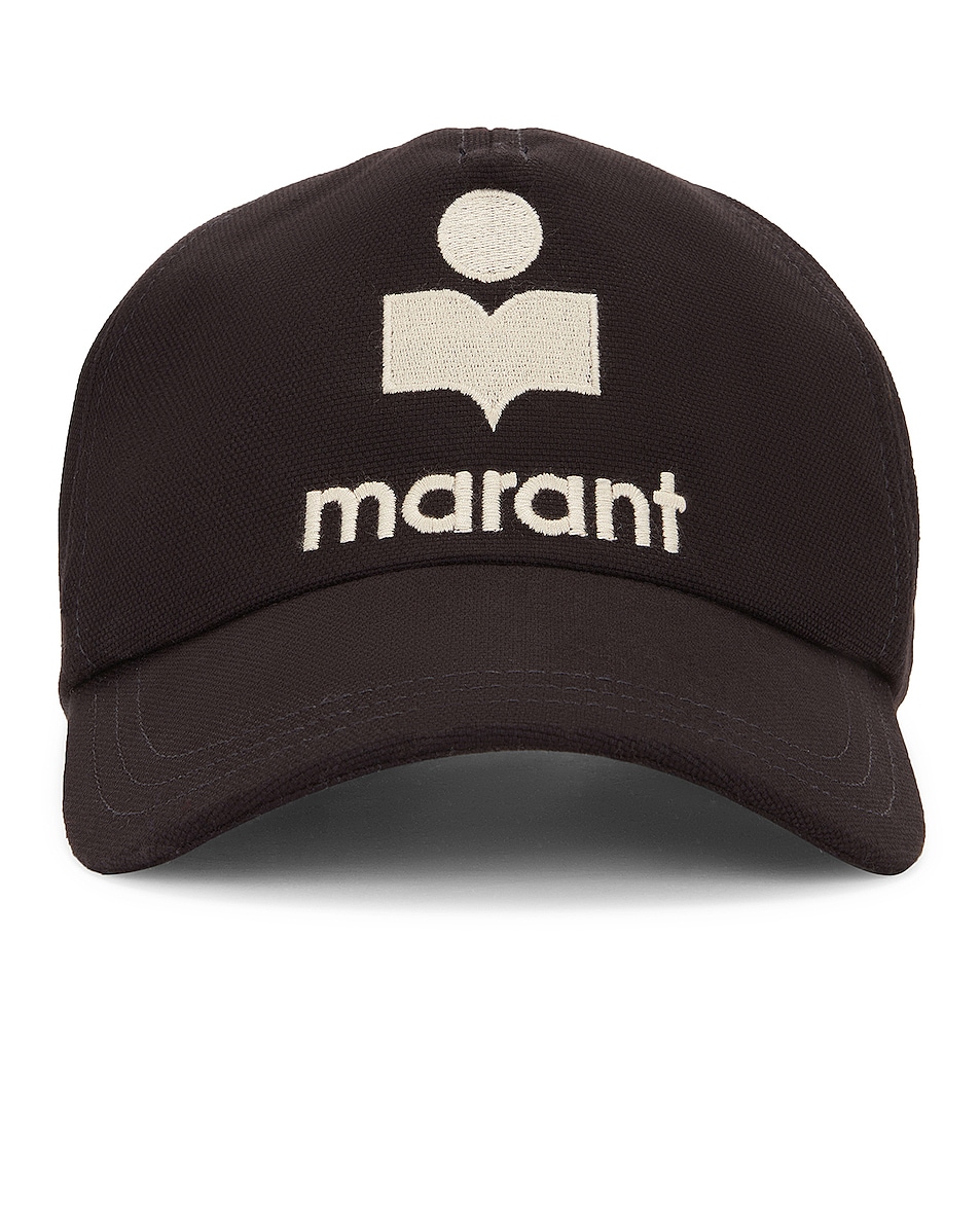 Image 1 of Isabel Marant Tyronh Sporty Cap Hat in Black & Ecru