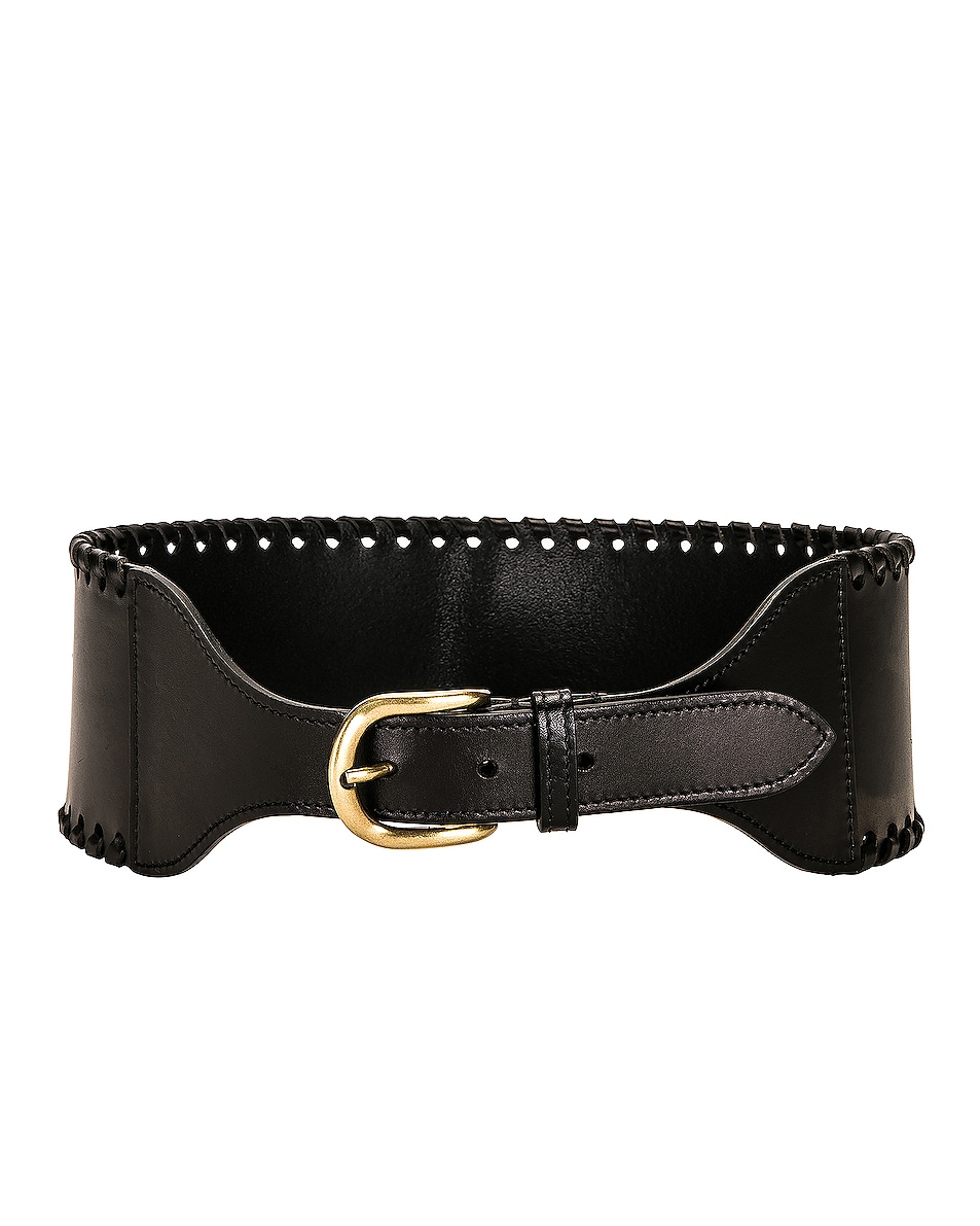 Image 1 of Isabel Marant Woma Braided Leather Belt in Black