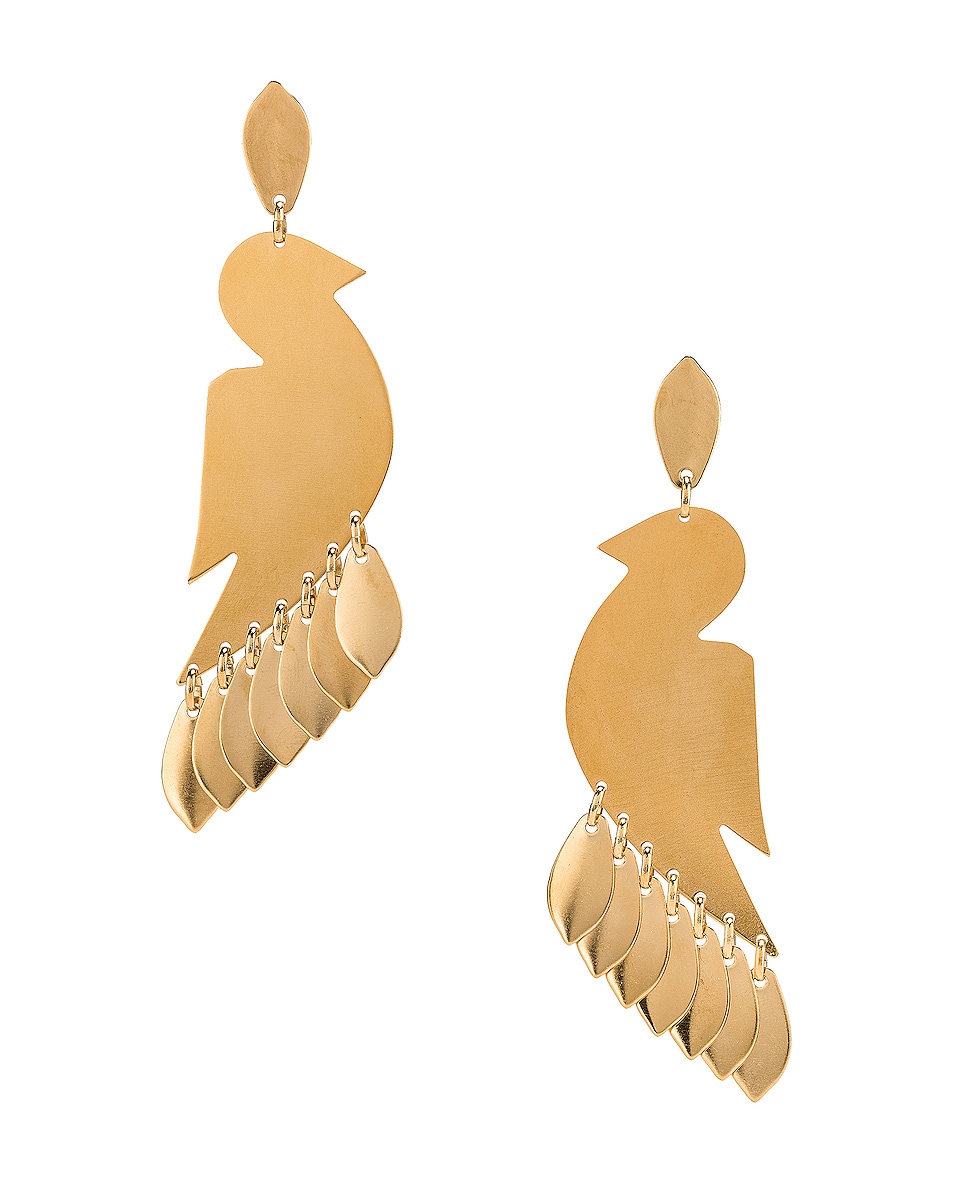 Image 1 of Isabel Marant Bird Earrings in Dore
