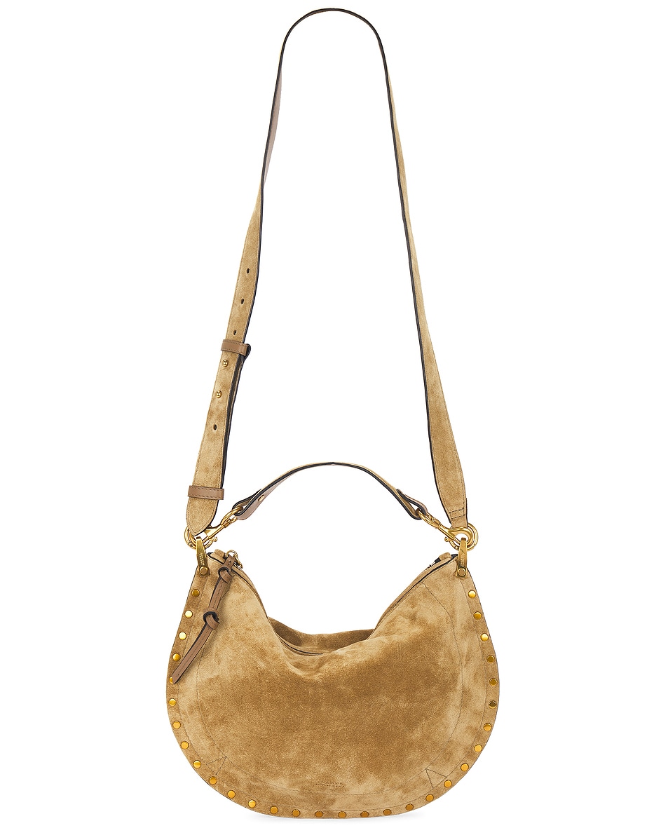 Image 1 of Isabel Marant Oskan Soft Zipped Shoulder Bag in Taupe