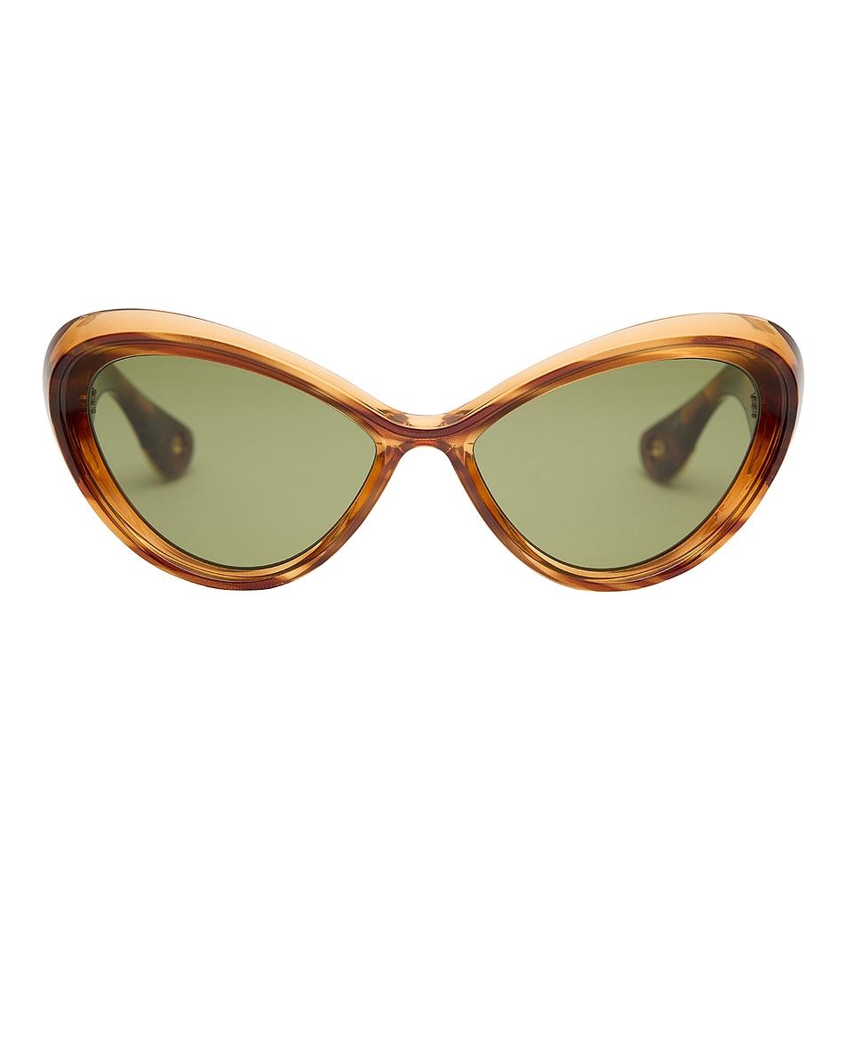 Image 1 of Jean Paul Gaultier Parisian Cat Sunglasses in Brownecaille