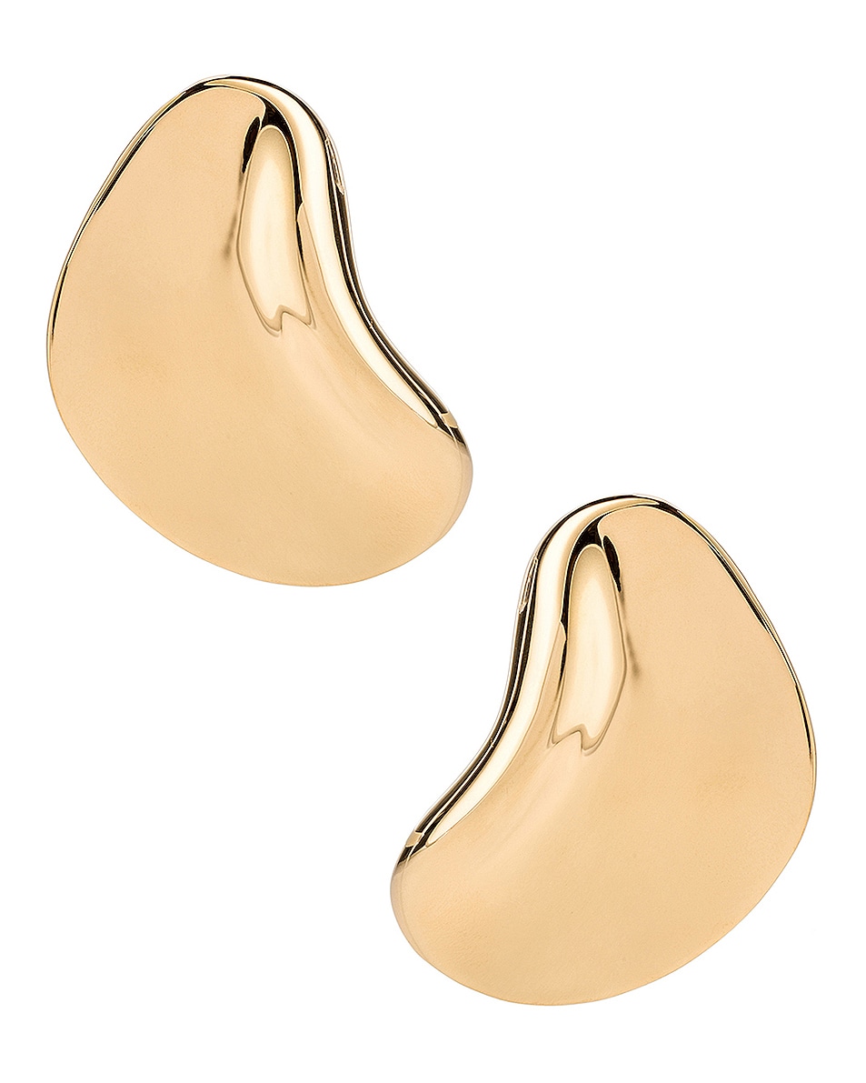 Image 1 of Jil Sander Fluid Earrings in Gold