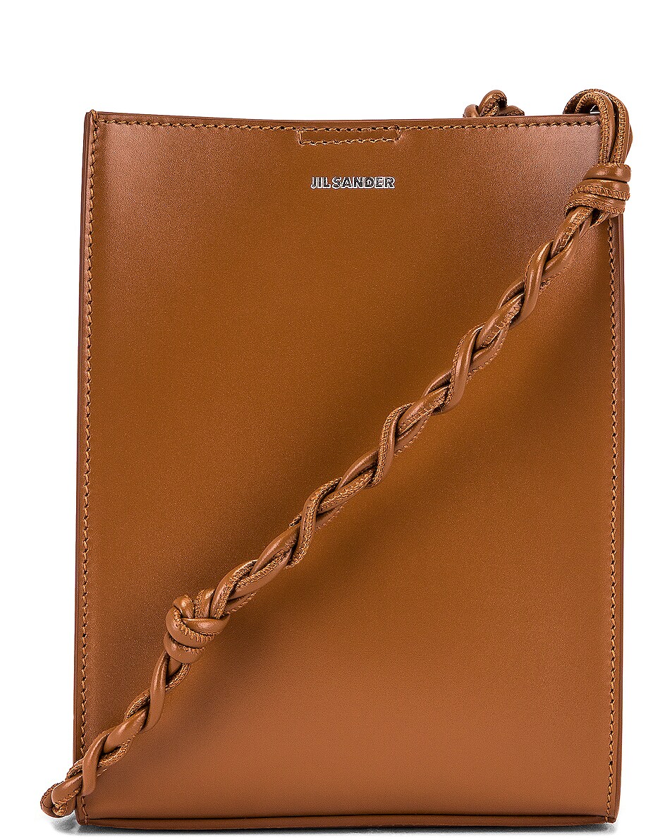 Image 1 of Jil Sander Small Tangle Crossbody Bag in Medium Brown