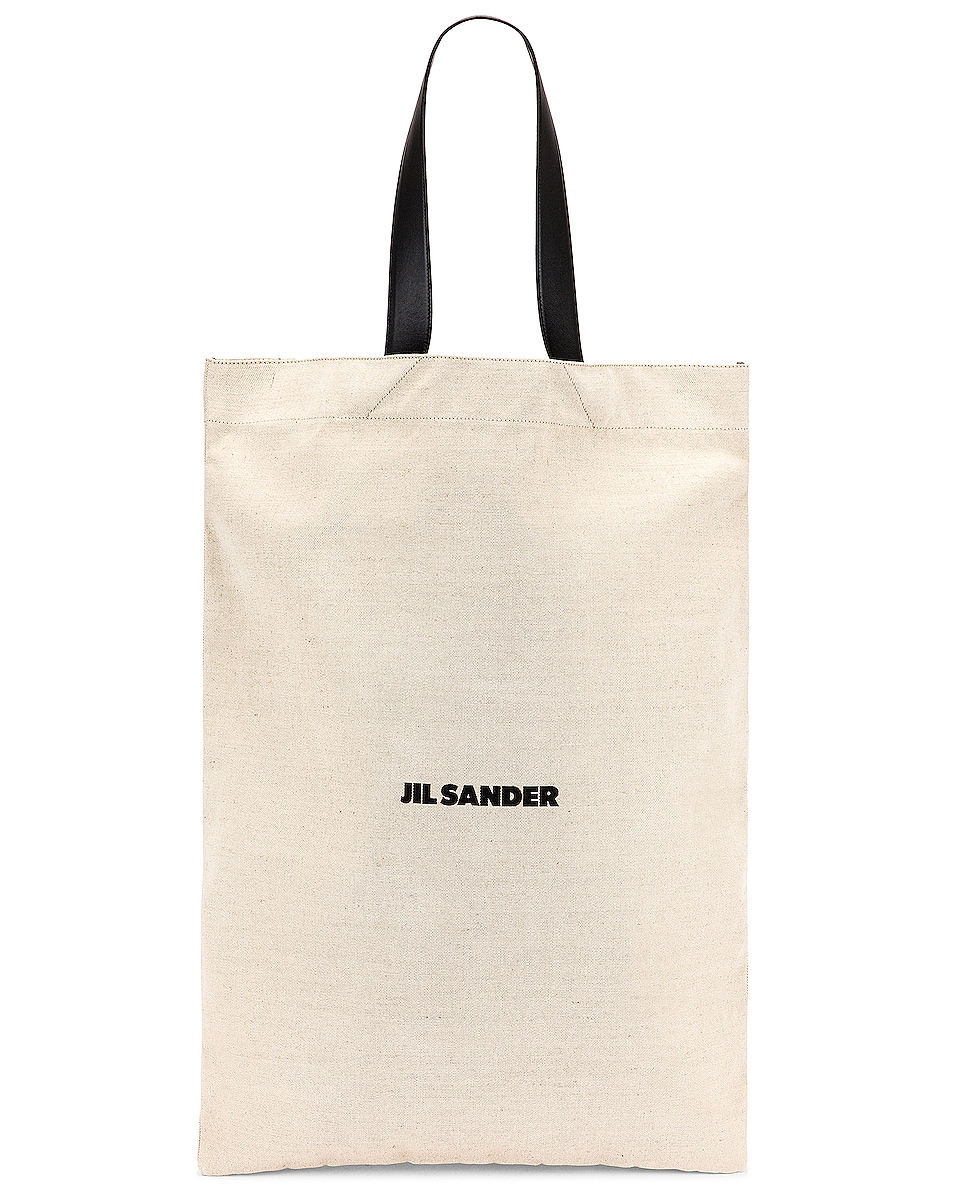 Image 1 of Jil Sander Large Flat Shopper Bag in Natural