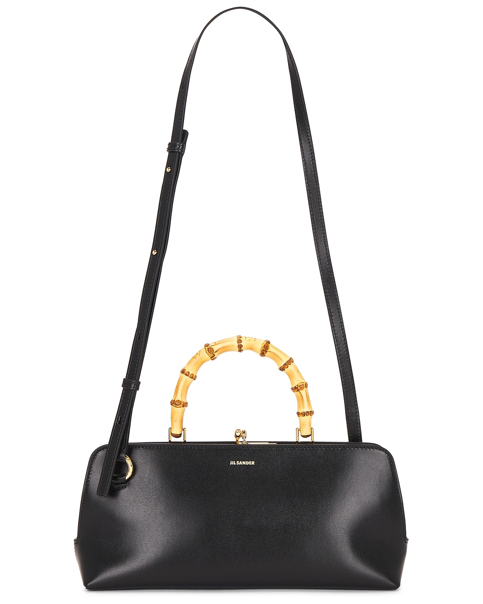 Image 1 of Jil Sander Goji Small Bamboo Bag in Black