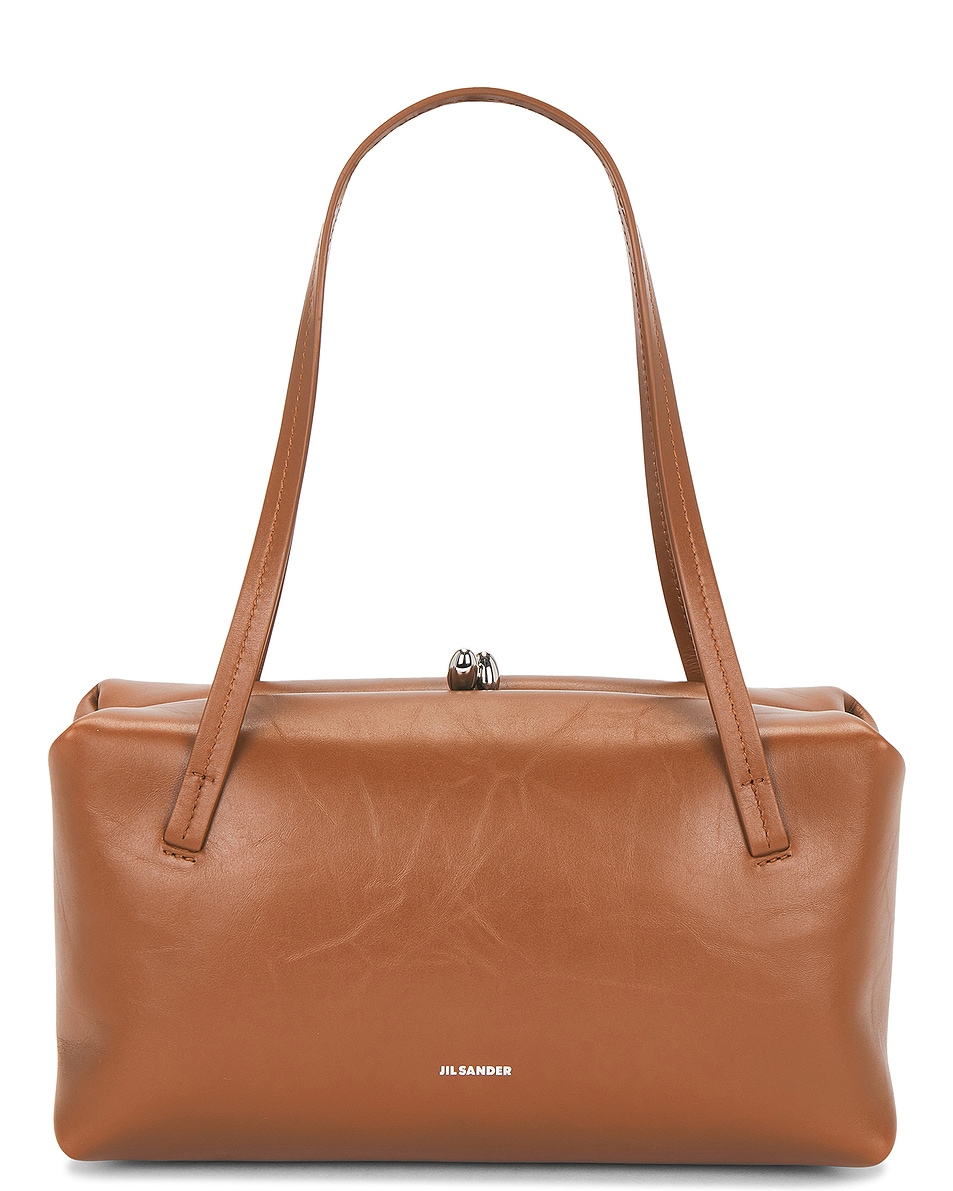 Image 1 of Jil Sander Goji Pillow Small Handle Bag in Grape