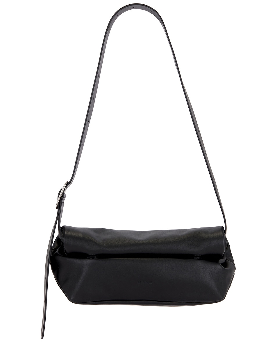 Image 1 of Jil Sander Rollup Small Square Belt Bag in Black
