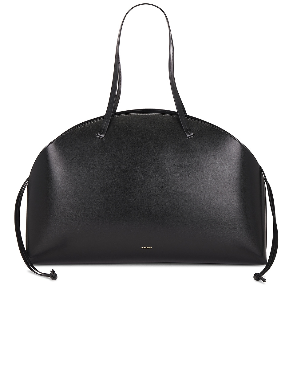 Image 1 of Jil Sander Curve Large Shoulder Bag in Black