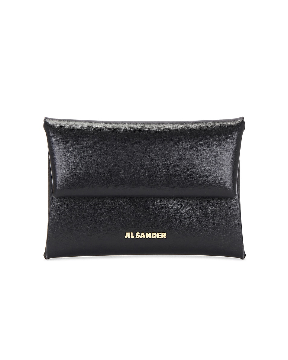 Image 1 of Jil Sander Folded Coin Purse in Black