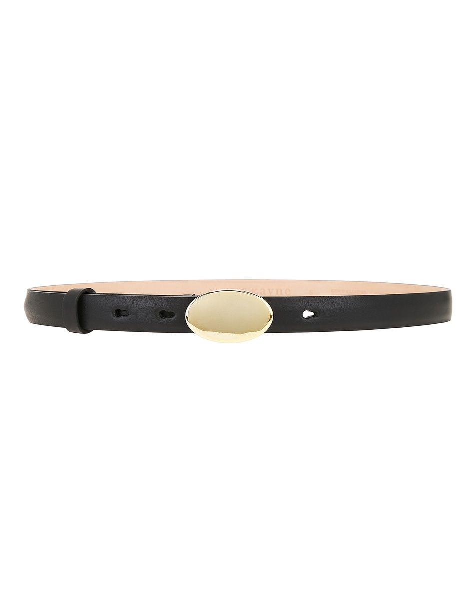 Image 1 of Jenni Kayne Leather Audrey Belt in Black & Brass
