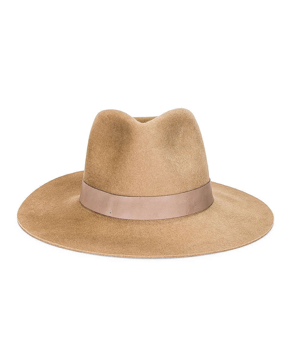 Image 1 of Janessa Leone Luca Packable Hat in Wheat