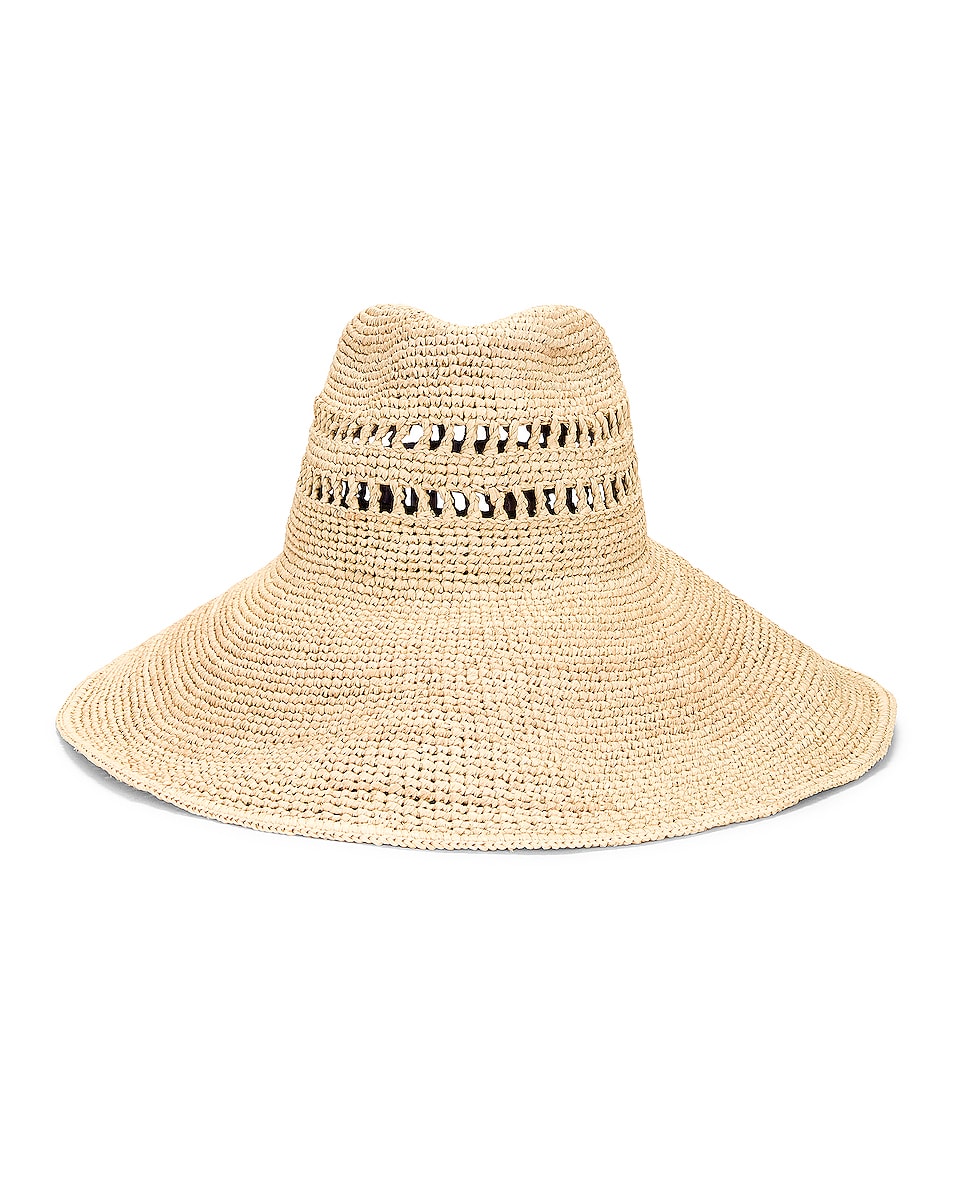 Image 1 of Janessa Leone Harlow Packable Hat in Natural
