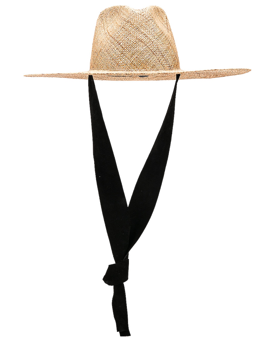 Image 1 of Janessa Leone Camille Hat in Natural & Black