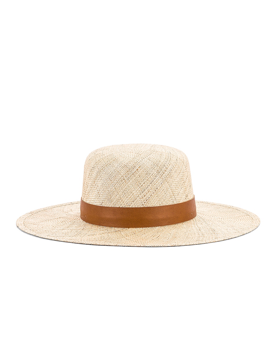 Image 1 of Janessa Leone Kerry Boater Hat in Natural