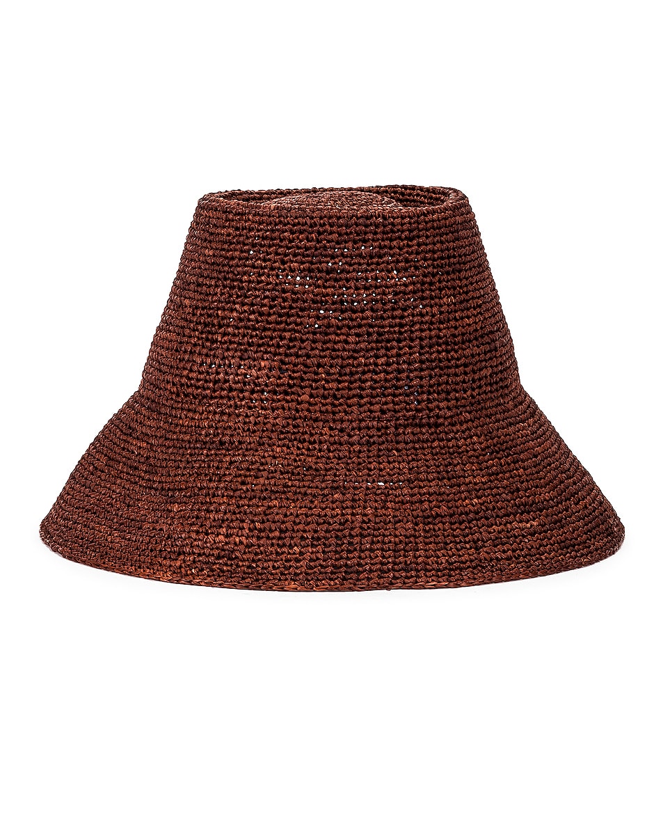 Image 1 of Janessa Leone Felix Packable Hat in Chocolate