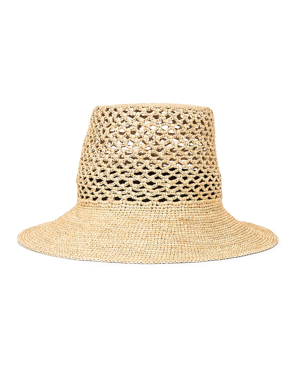 Image 1 of Janessa Leone Lynda Packable Bucket Hat in Natural