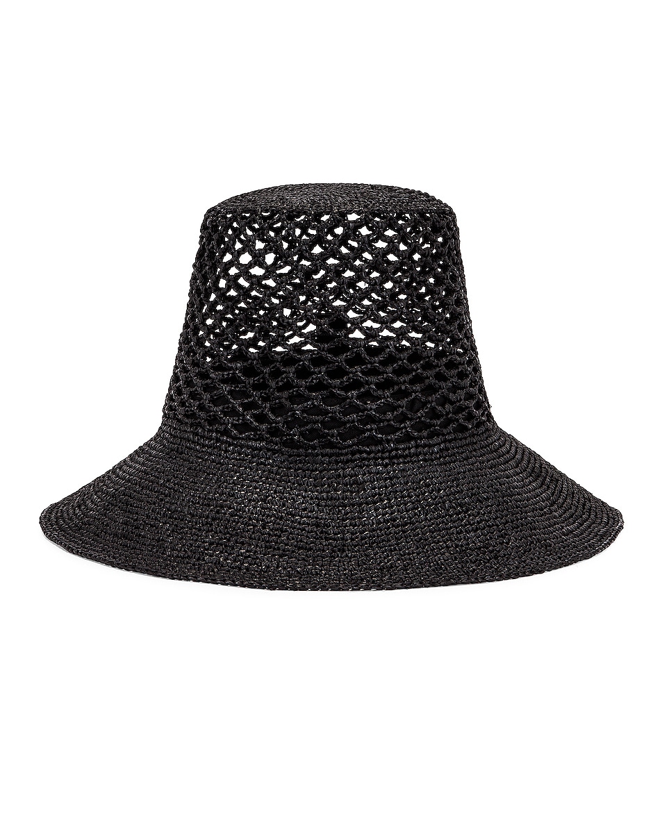 Image 1 of Janessa Leone Lynda Packable Bucket Hat in Black