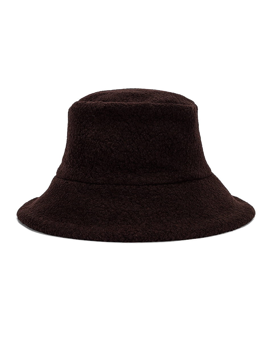 Image 1 of Janessa Leone Rivi Bucket Hat in Chocolate