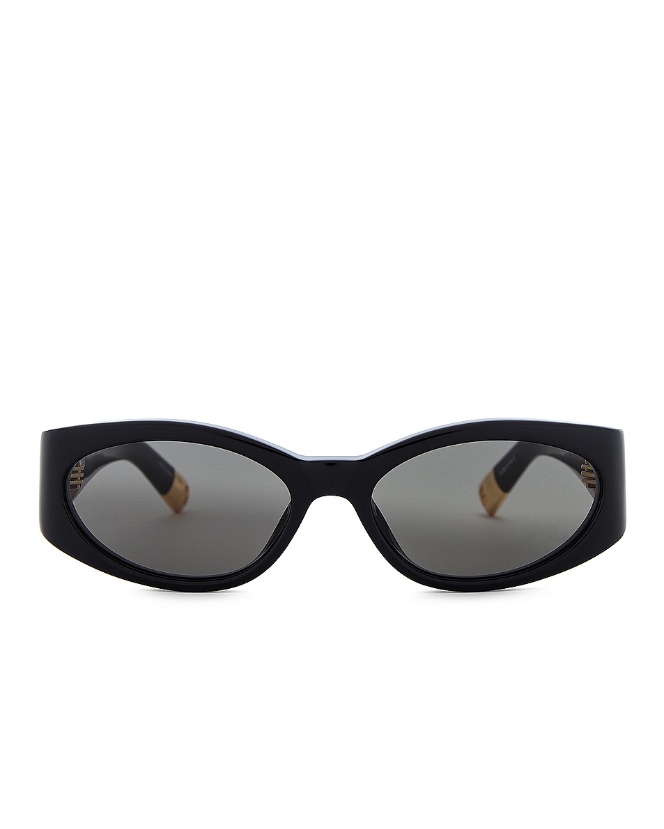 Image 1 of JACQUEMUS Les Lunettes Ovalo in Black