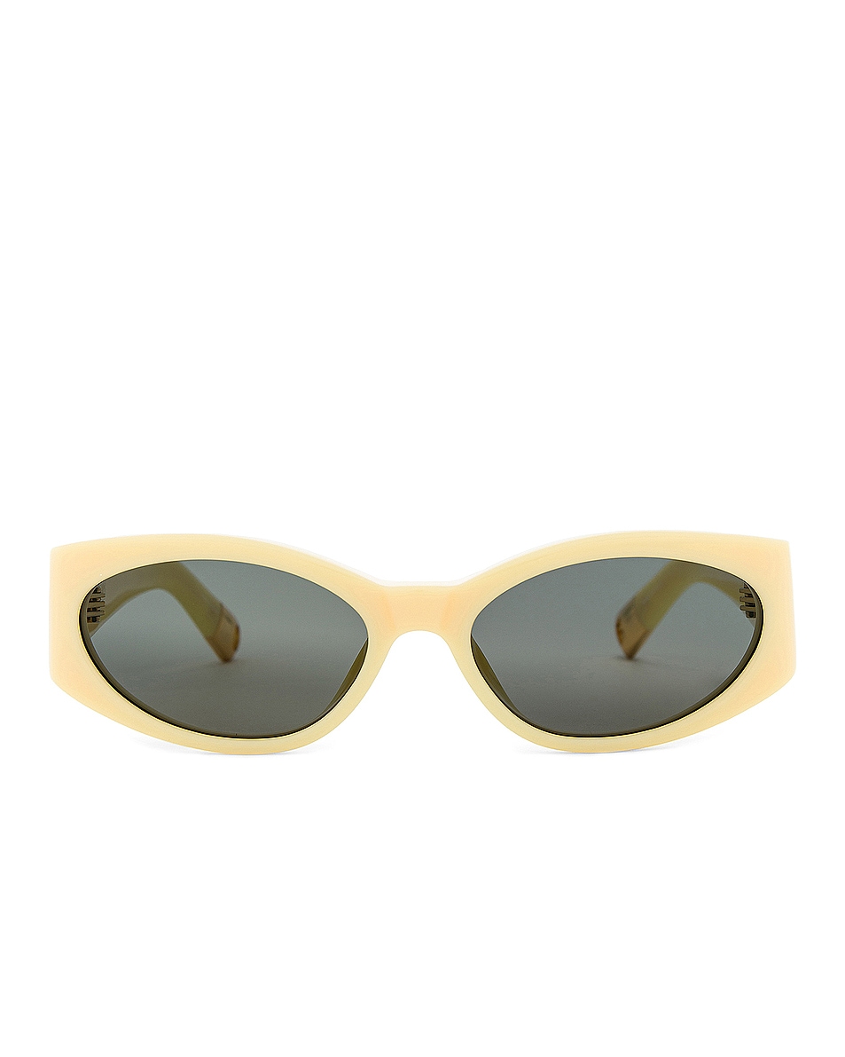 Image 1 of JACQUEMUS Les Lunettes Ovalo in Pale Yellow