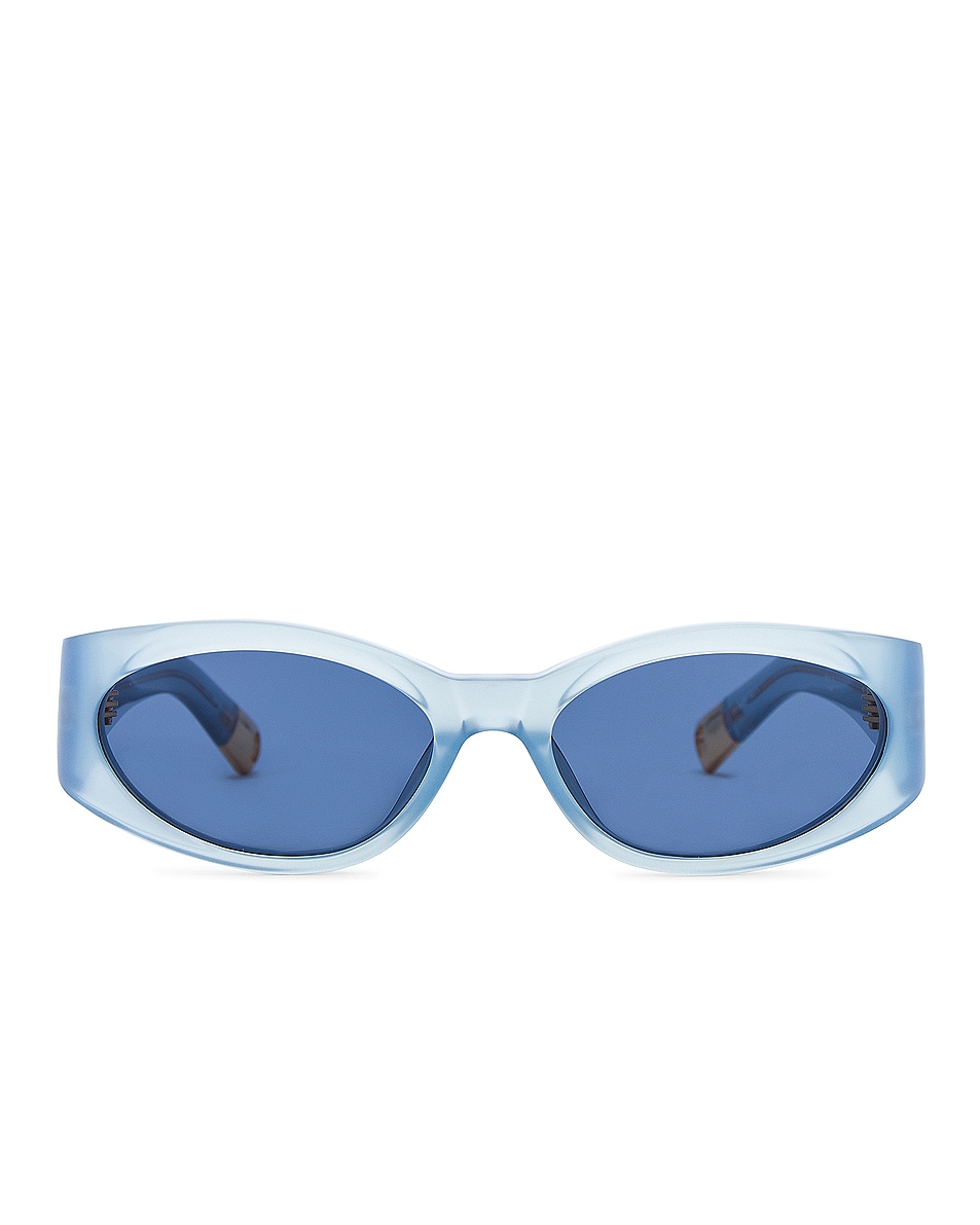 Image 1 of JACQUEMUS Les Lunettes Ovalo in Light Blue