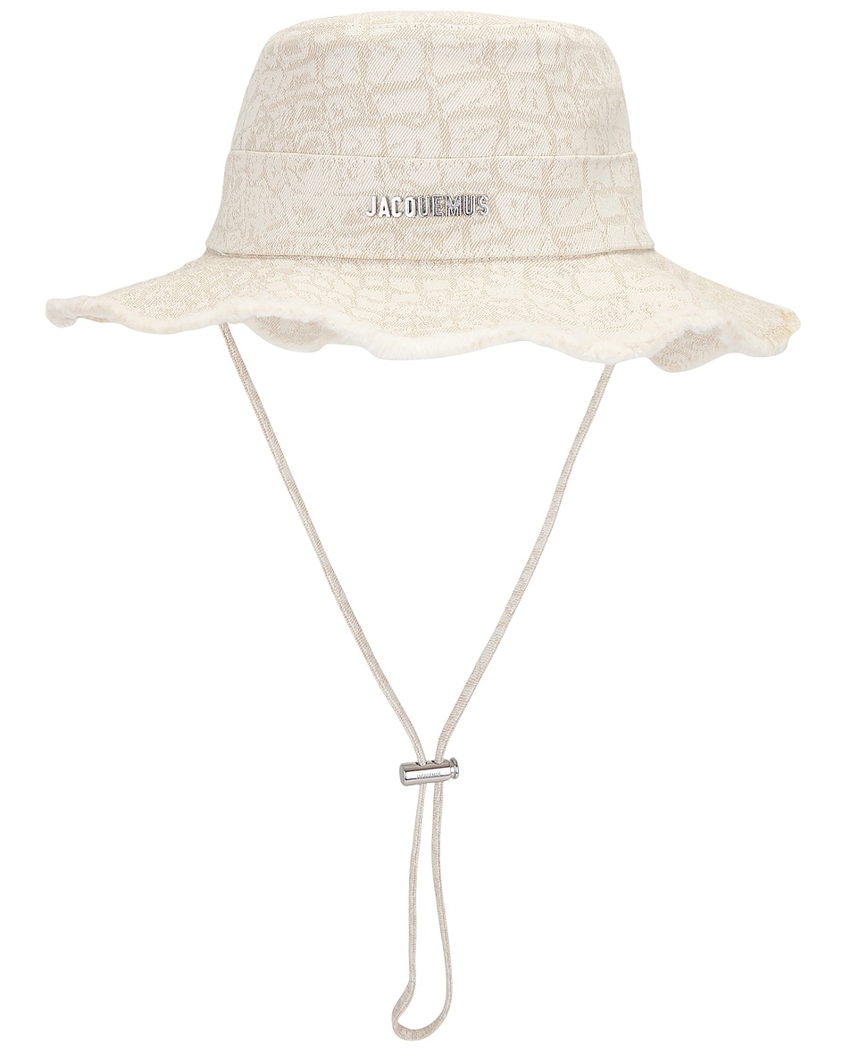 Image 1 of JACQUEMUS Le Bob Artichaut Bucket Hat in Croco Beige