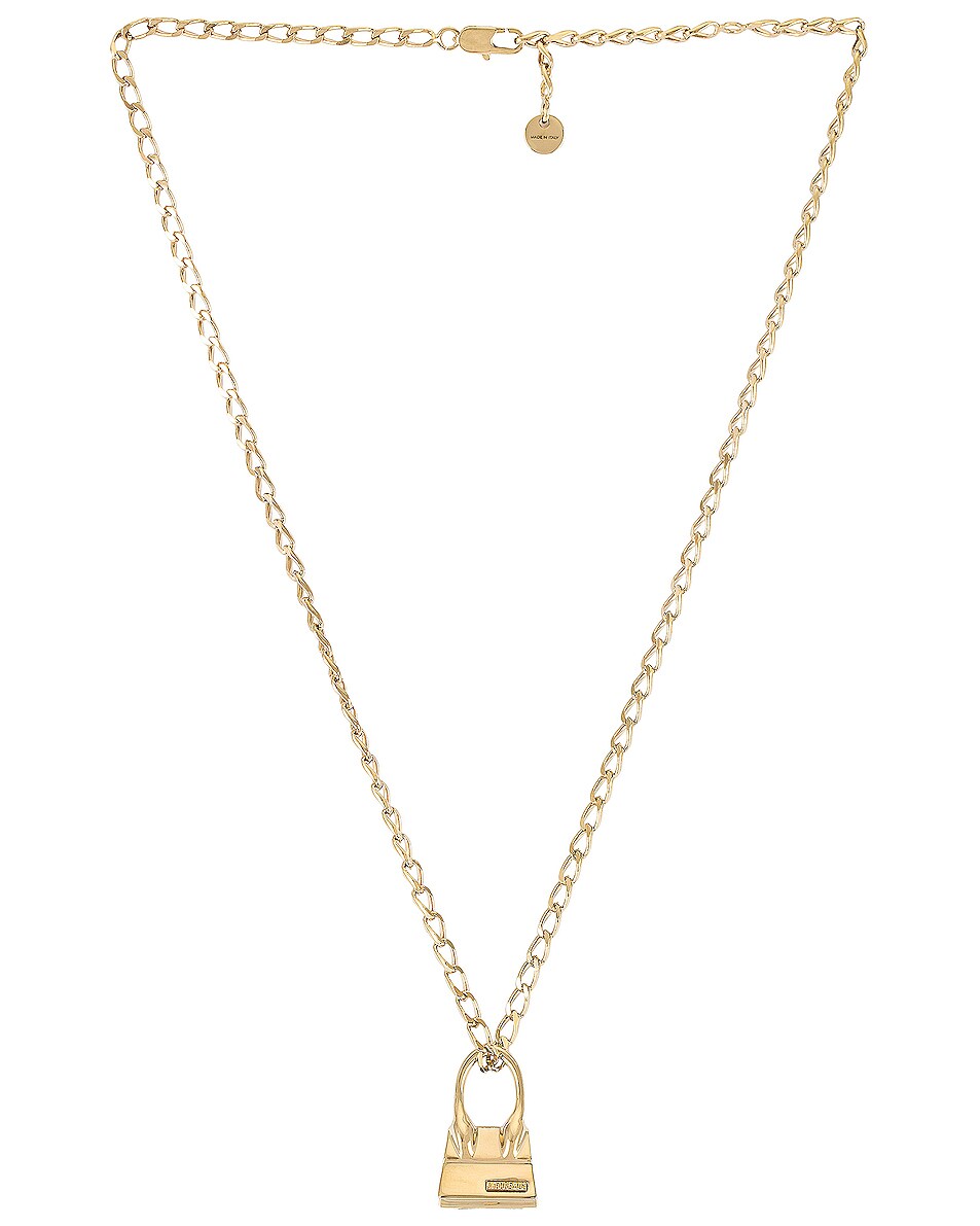 Image 1 of JACQUEMUS Small Bag Charm Necklace in Gold
