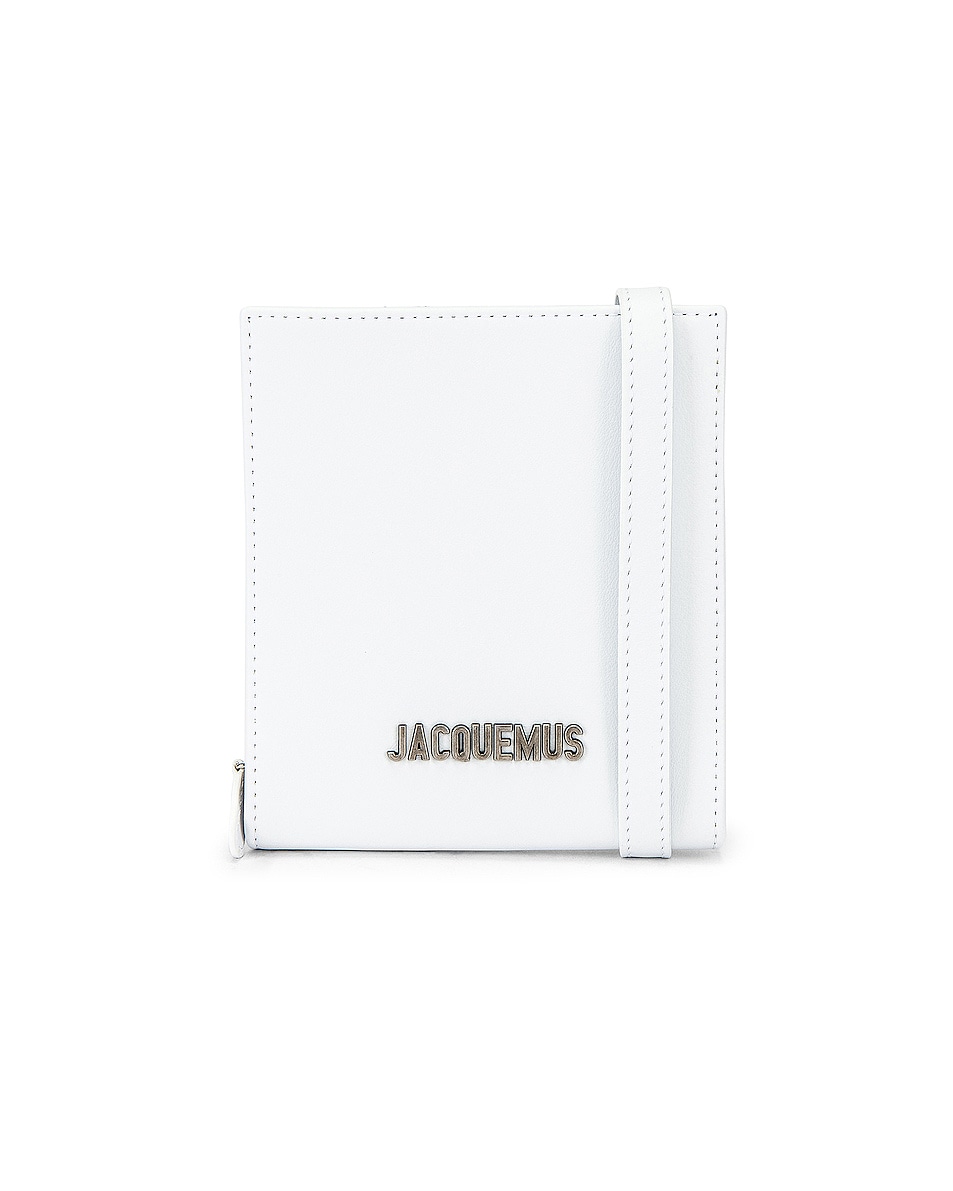 Image 1 of JACQUEMUS Leather Neck Wallet in White