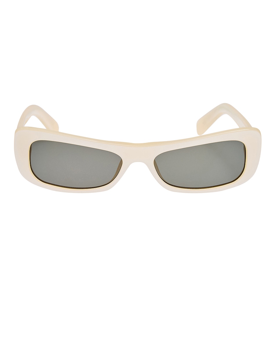 Image 1 of JACQUEMUS Capri Sunglasses in Metallic Pearl, Silver, & Grey