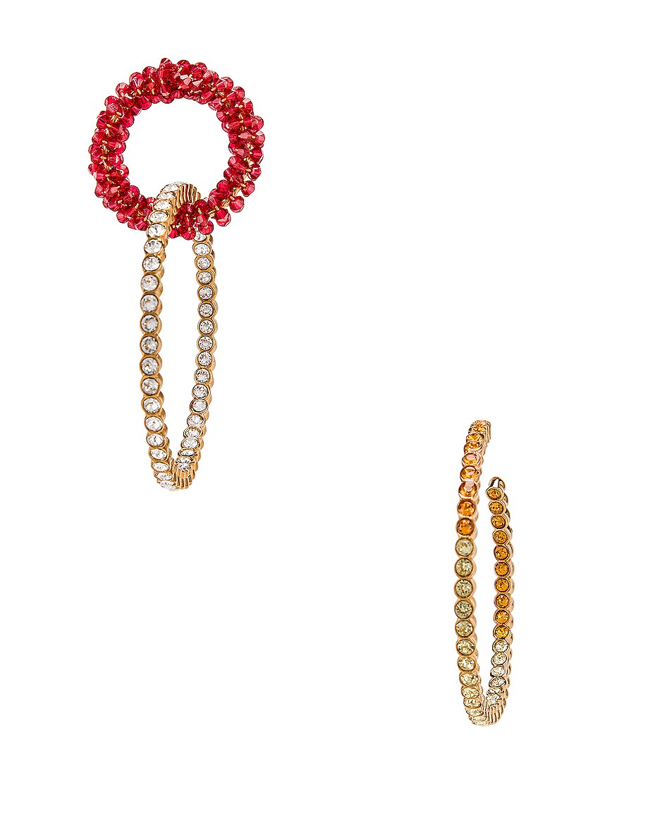 Image 1 of JACQUEMUS Conca Earrings in Red