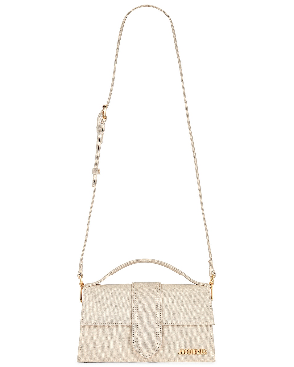Image 1 of JACQUEMUS Le Grand Bambino Bag in Light Greige