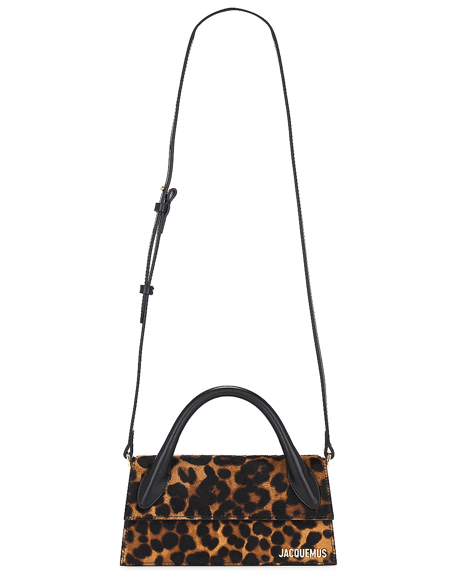 Image 1 of JACQUEMUS Le Chiquito Long in Print Leopard Brown