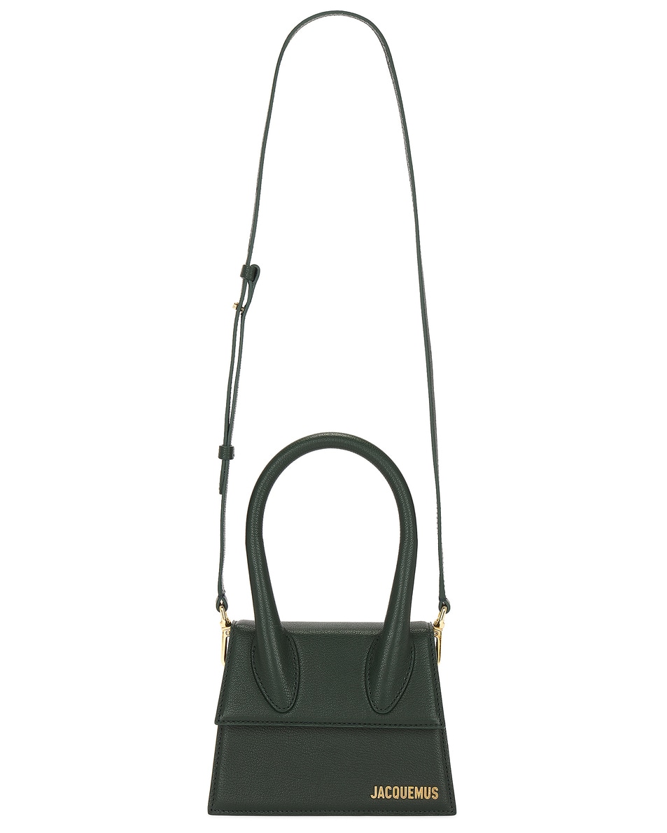 Image 1 of JACQUEMUS Le Chiquito Moyen in Dark Green