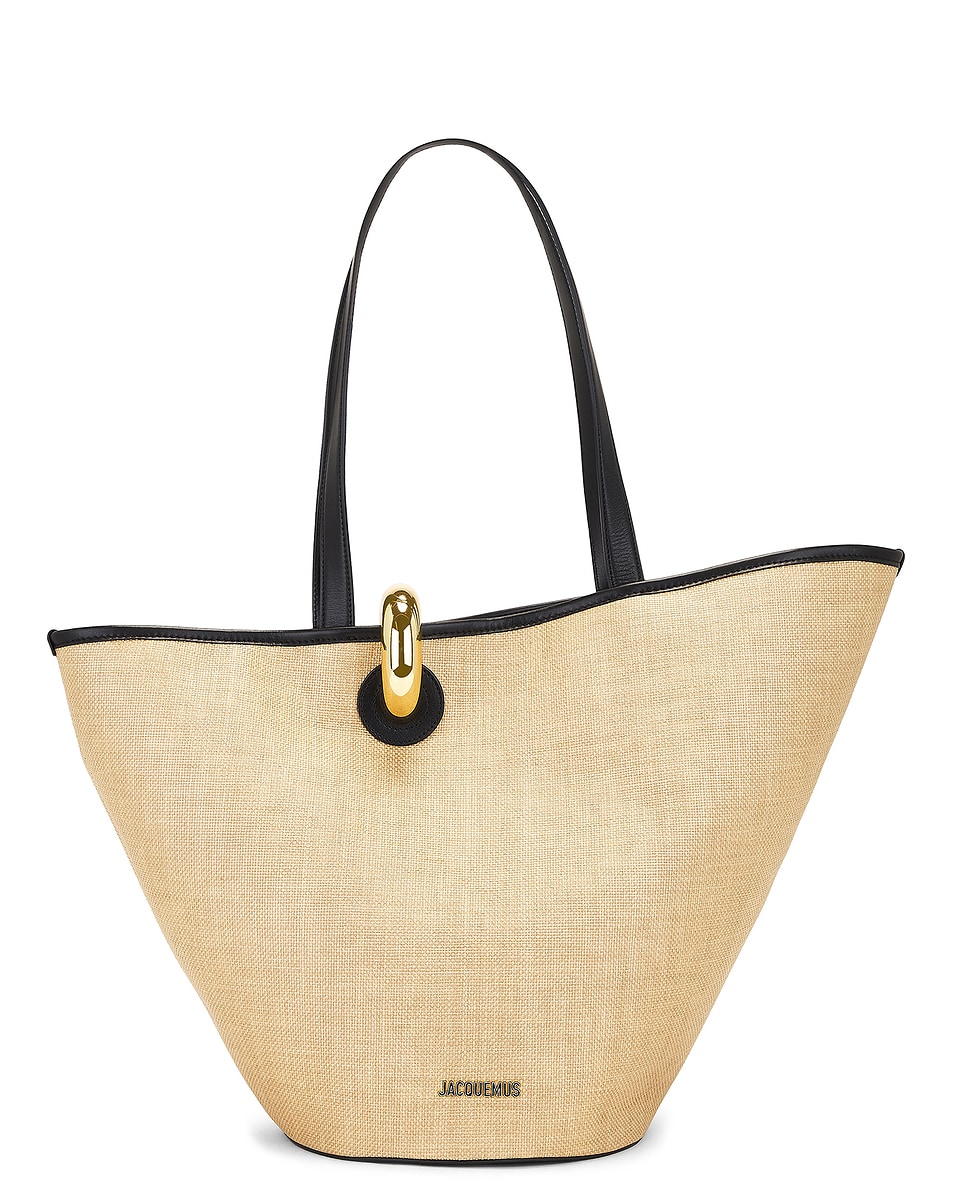 Image 1 of JACQUEMUS Le Bambola Bag in Natural & Black