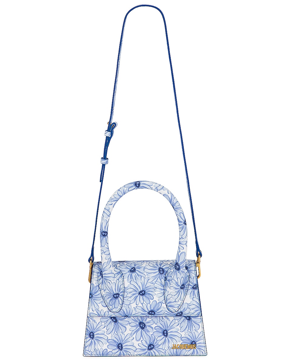 JACQUEMUS Le Grand Chiquito Bag in Print Blue Flowers FWRD